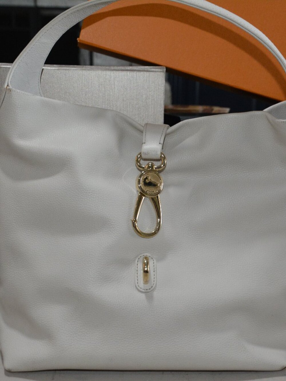 Dooney & Bourke Belvedere Logo Lock Hobo Bag